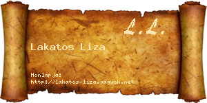 Lakatos Liza névjegykártya